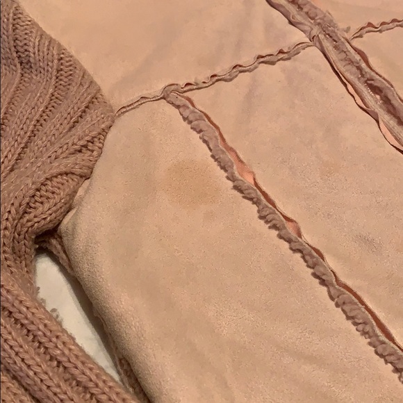 Pink Jacket : Knit & Suede Material - Picture 3 of 6